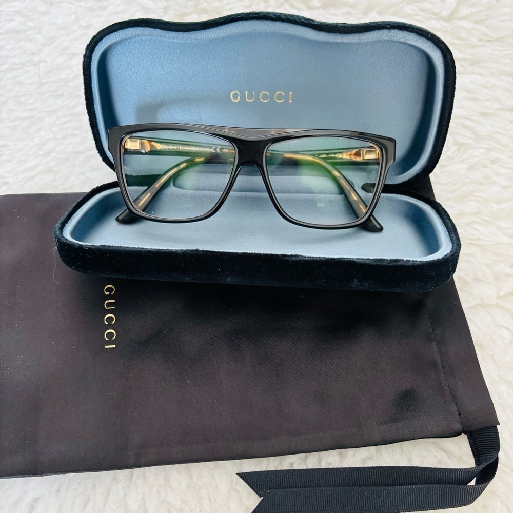 Gucci GG3545 Black/Tortoise Unisex Eyeglasses Frame Only w/ Case/Dustbag